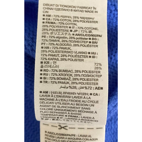 NWT‎ Banana Republic Sweater Womens Sz L Blue Cotton Knit Pullover Long Sleeve - Picture 7 of 10